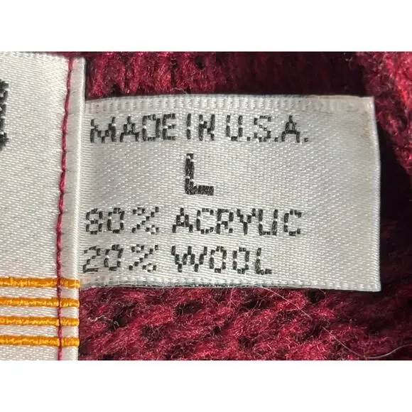 Vintage London Fog Striped Knit Sweater Vest Burgundy Multicolor 90s Grandpa
